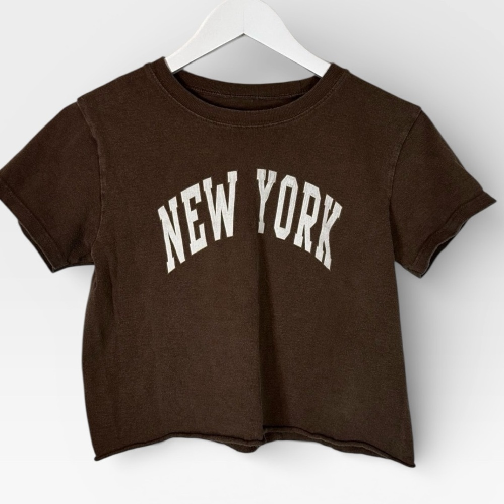 Brandy Melville Brown "New York" Tee